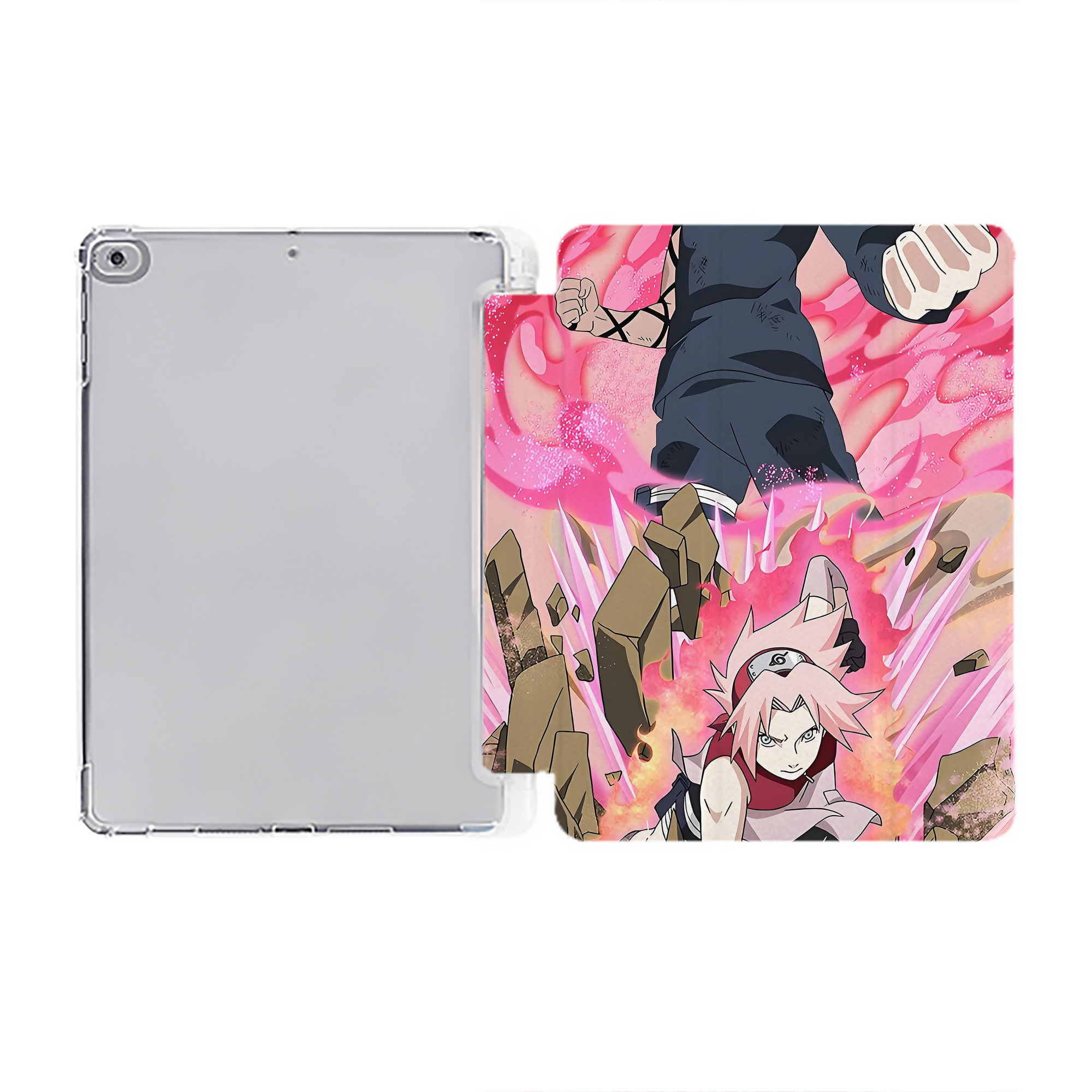 （画像用） NARUTO -ナルト- NARUTO -ナルト- 疾風伝 IPad ケース ペン収納付き 三つ折りスタンド PUレザー×シリコン 対応機種9.5/10.5/10.9インチ